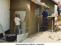 t25.16 - Anbau Geraetehaus 1986-87 - Aussenputz